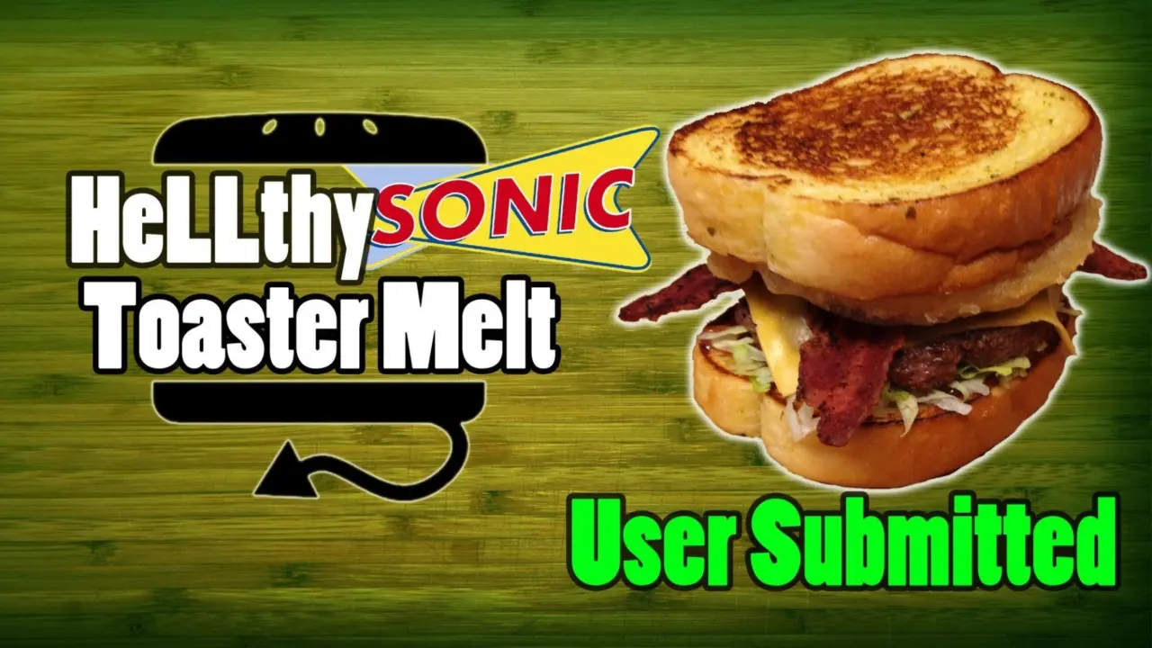 Sonic Toaster Melt with Beer Battered Onion Rings