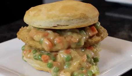 Chicken Pot Pie Sandwich