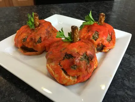 Jack O Lantern Meatballs