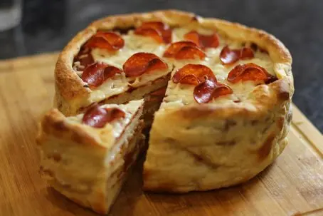 Pepperoni Pizza Cake