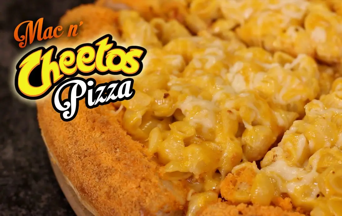 Mac N’ Cheeto Crust Pizza