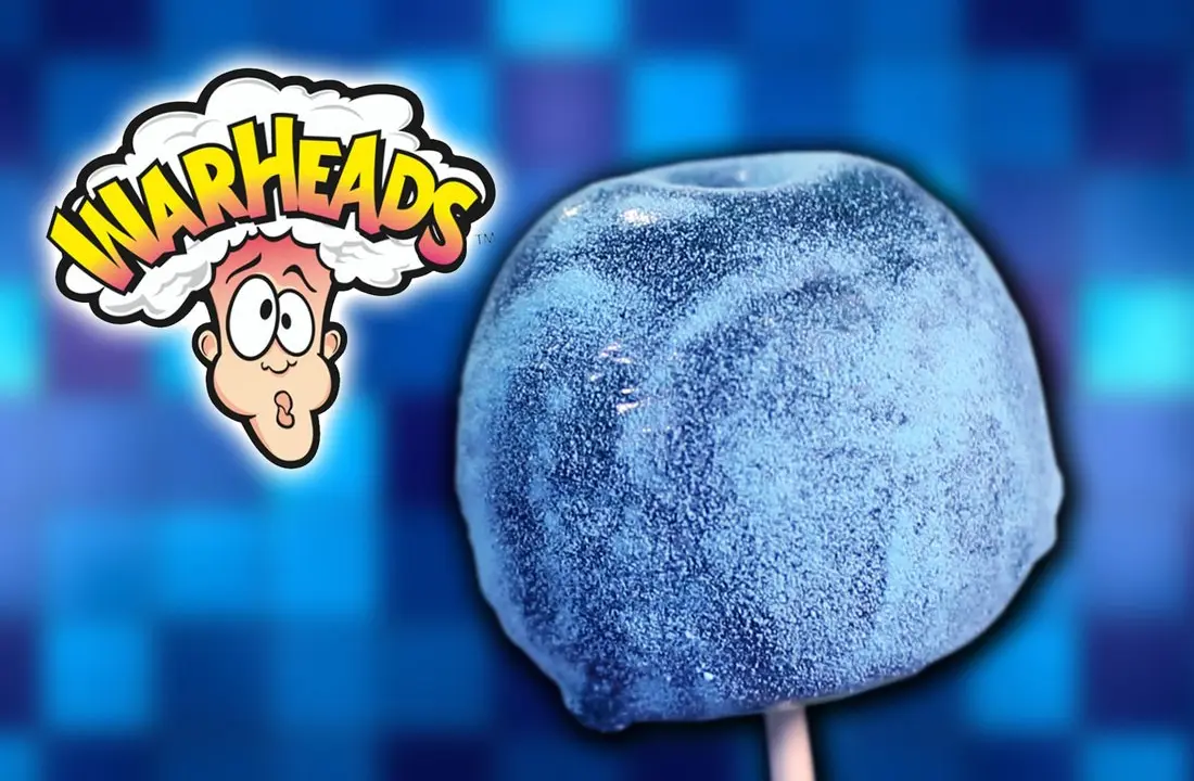 Sour Warhead Candy Apple