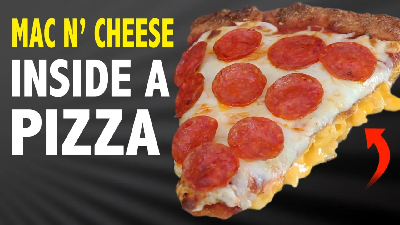 MAC N’ CHEESE INSIDE A PIZZA