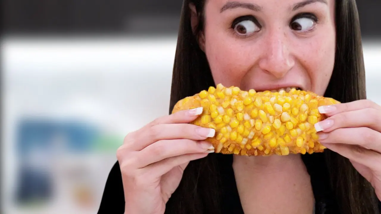 Corn on the Cob But Instead of the Corn Bone It's A Hotdog