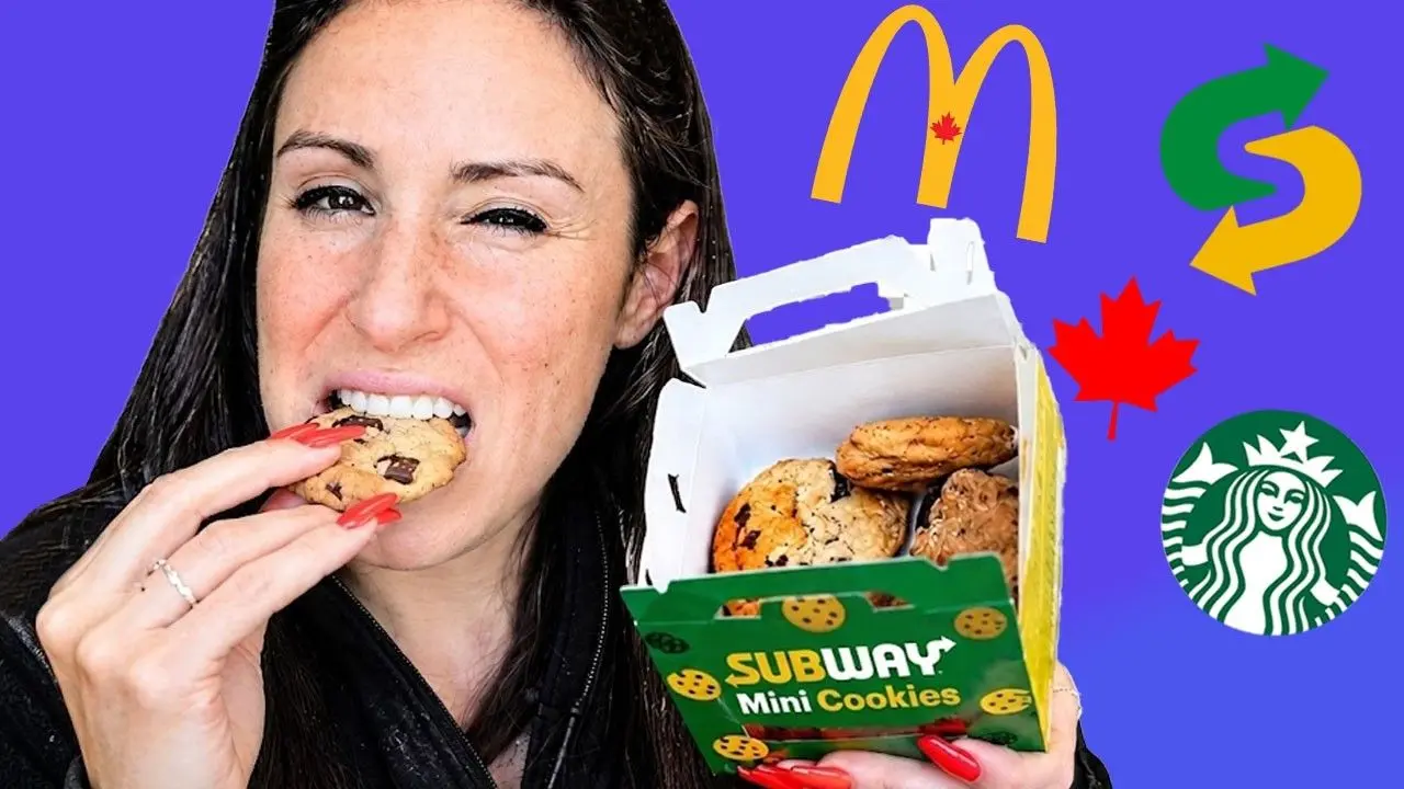 American Tries Canadian Fast Food! Feat: McDonald's, Subway & Starbucks